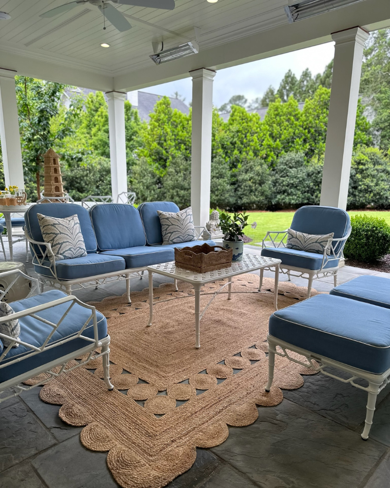 classic raleigh home blue and white patio furniture