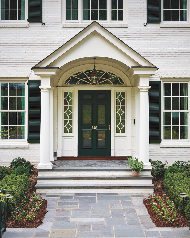 Southern Home Magazine summer cover story- a raleigh home designed by katherine connell design front door