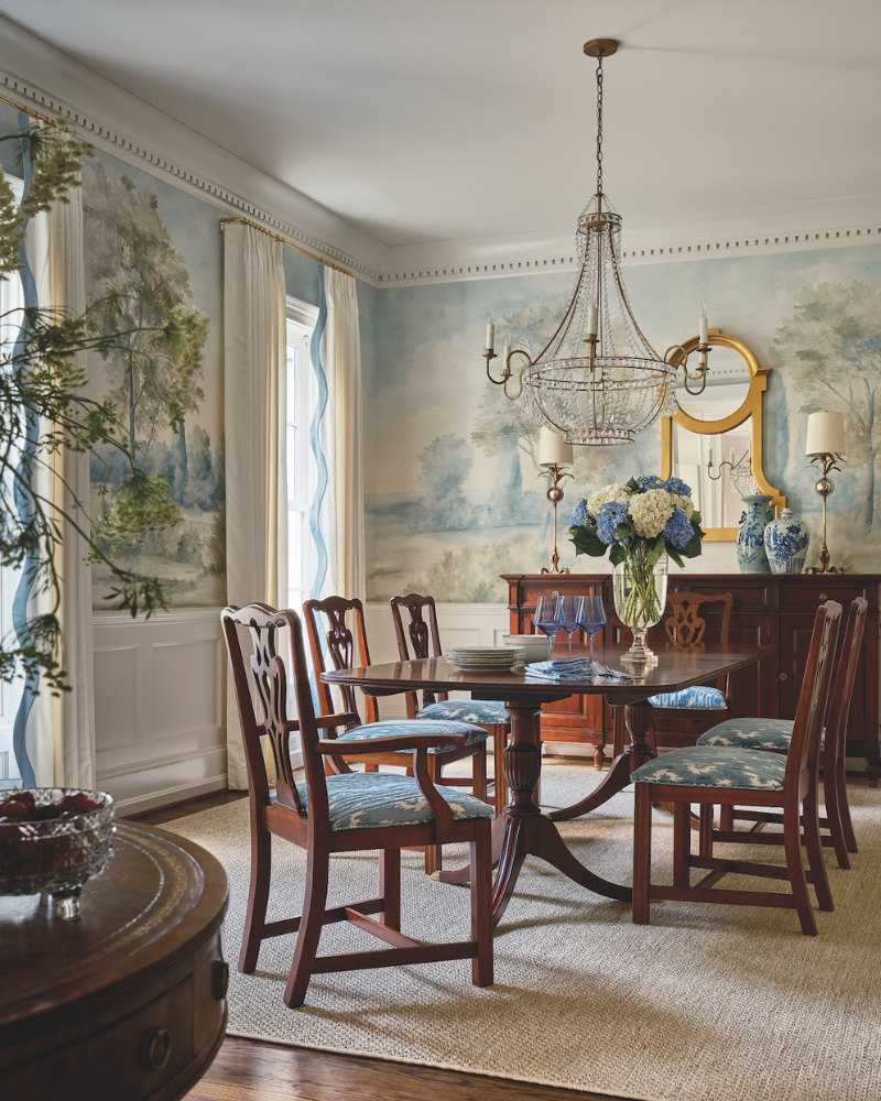 Southern Home Magazine summer cover story- a raleigh home designed by katherine connell design dining room