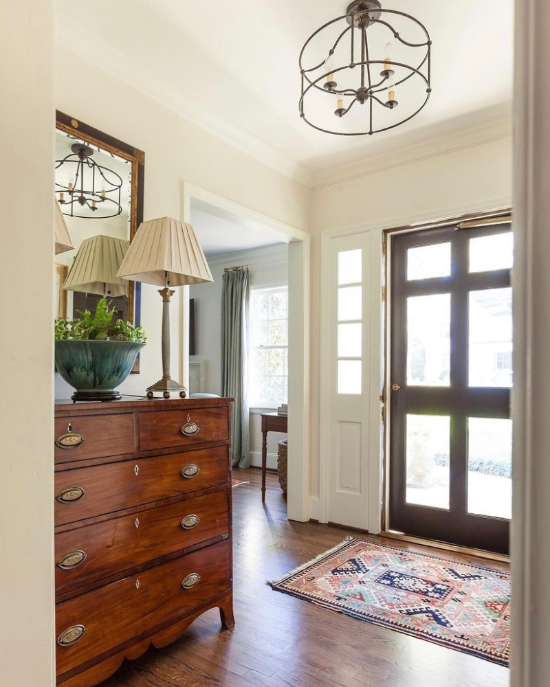 bowfront chest traditional entryway