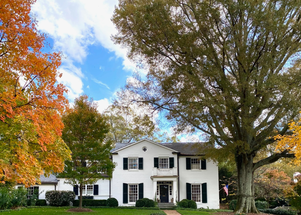 classic charlotte north carolina homes in fall in myers parks, eastover and dilworth
