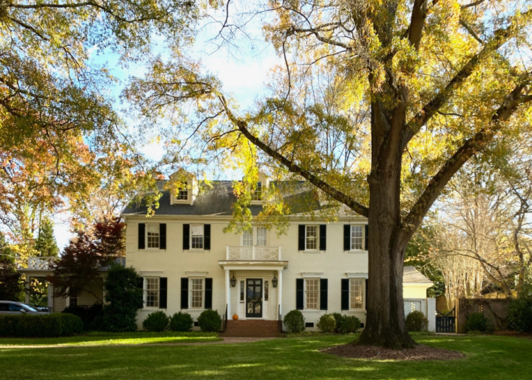 classic charlotte north carolina homes in fall in myers parks, eastover and dilworth