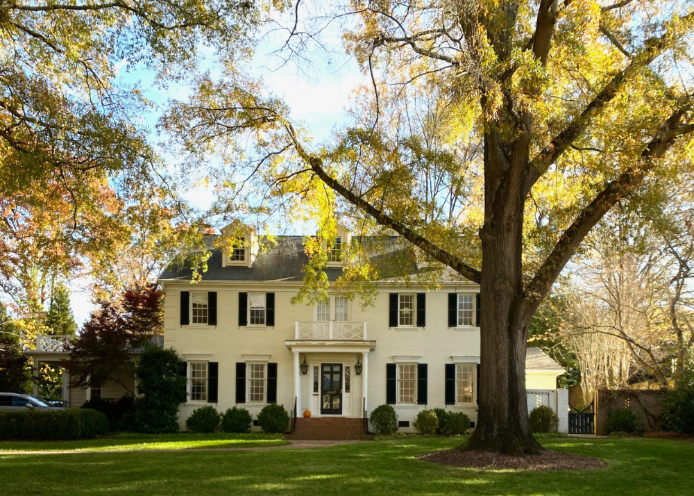 classic charlotte north carolina homes in fall in myers parks, eastover and dilworth